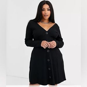 ASOS DESIGN Curve long sleeve button through